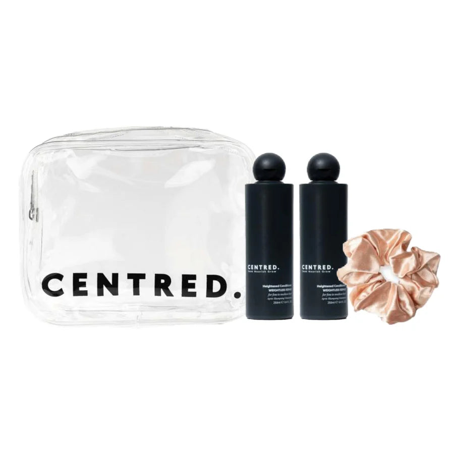 CENTRED. Volume Shampoo, Conditioner, Wash Bag & Scrunchie Gift Set - Ultimate Balayage