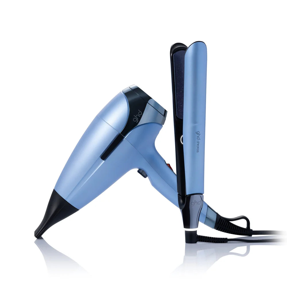 Deluxe Gift Set - Chronos Hair straightener & Helios Hair Dryer in Icy Blue - Ultimate Balayage