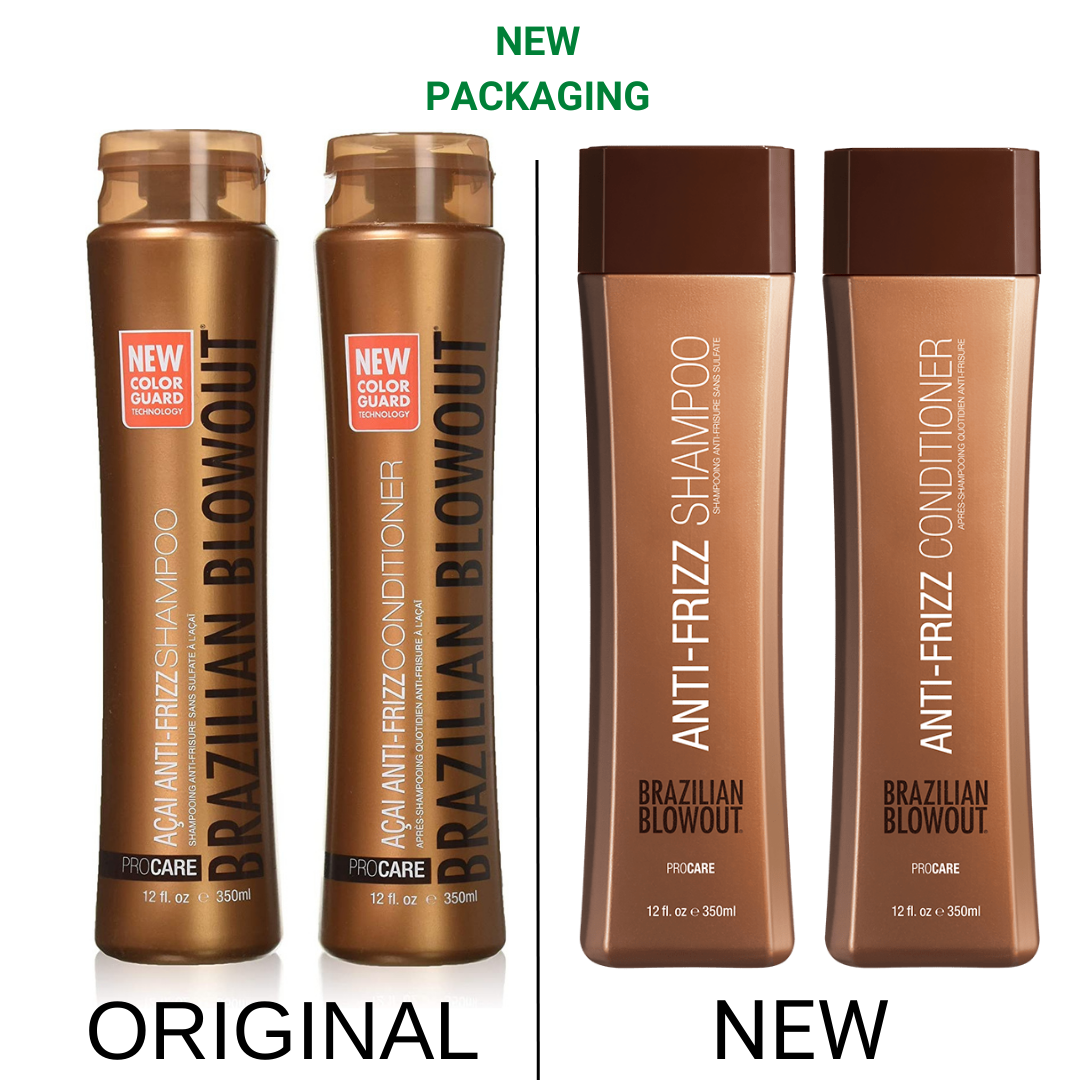 Brazilian Blowout Acai Anti-Frizz Shampoo & Conditioner 12oz bottles - Ultimate Balayage