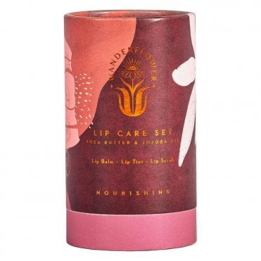 Wanderflower Lip Care Kit 3 Piece Gift Set: Scrub, Balm, Tint - Ultimate Balayage