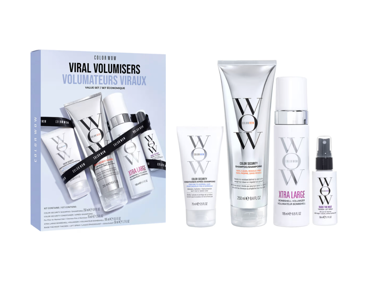 Color Wow Viral Volumisers Set | Volumising Shampoo, Conditioner & Styling Trio for Fuller, Bouncier Hair - Ultimate Balayage