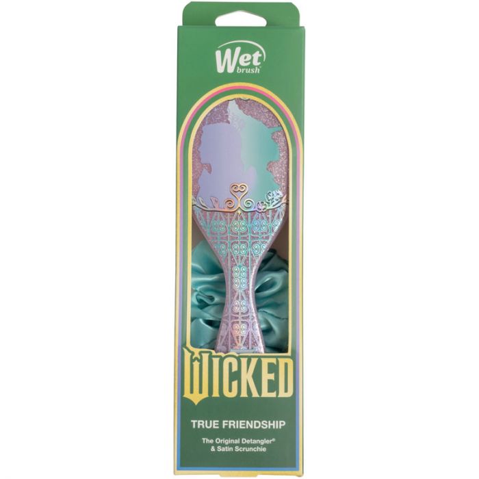 WetBrush Wicked True Friendship Gift Set | Original Detangler + Satin Scrunchie