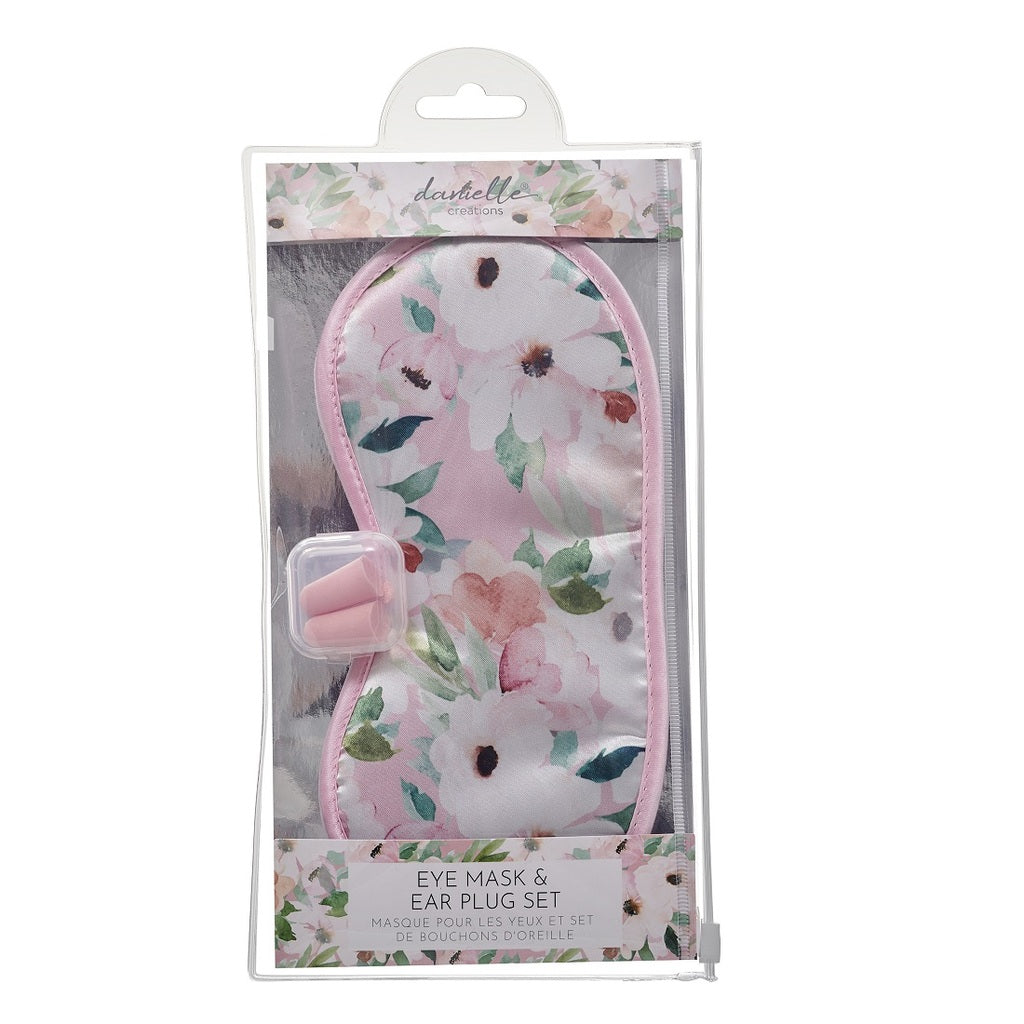 Pink Floral Eye Mask with Ear Plugs - Ultimate Balayage