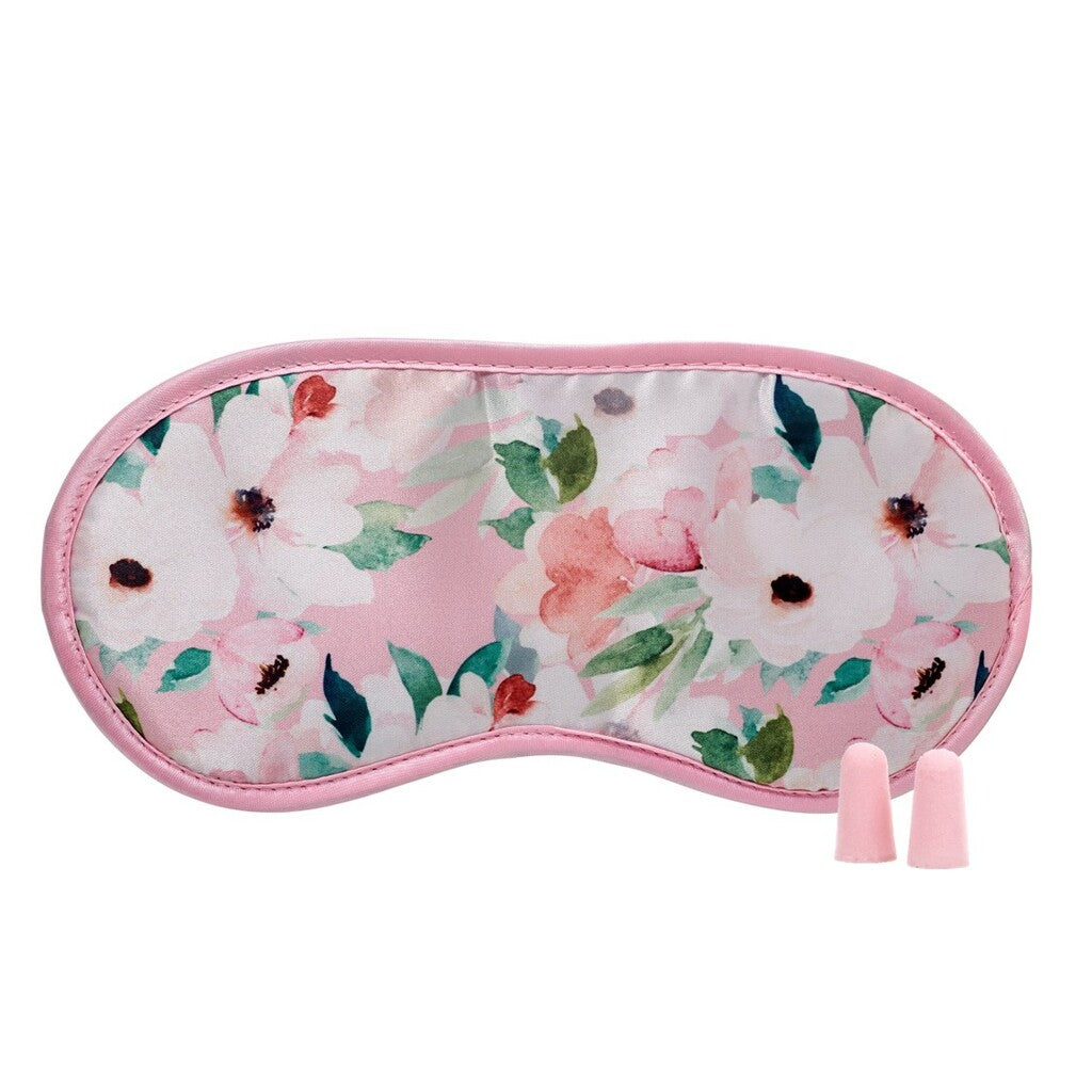 Pink Floral Eye Mask with Ear Plugs - Ultimate Balayage