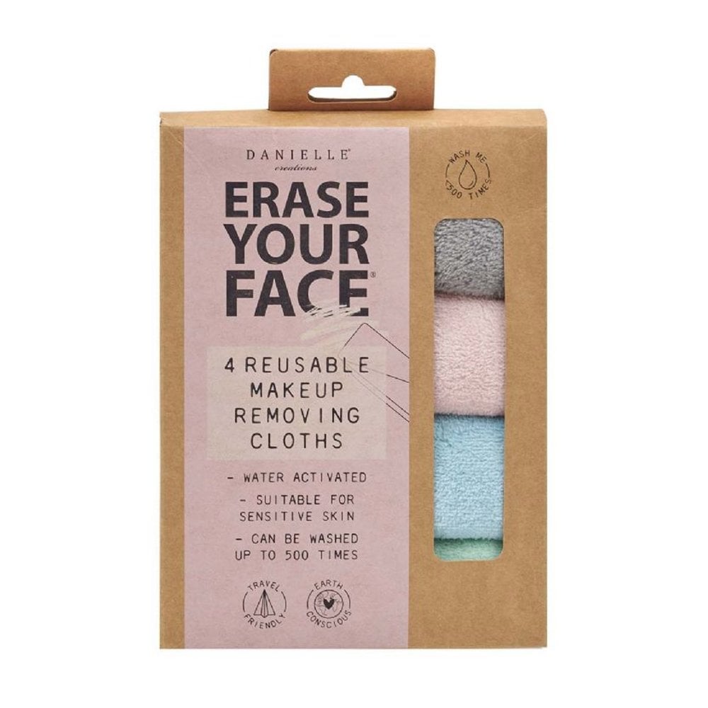 Erase Your Face 4 Reusable Makeup Removing Cloths - Pastel - Ultimate Balayage